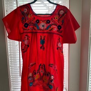 Mexican inspired boho caftan dress